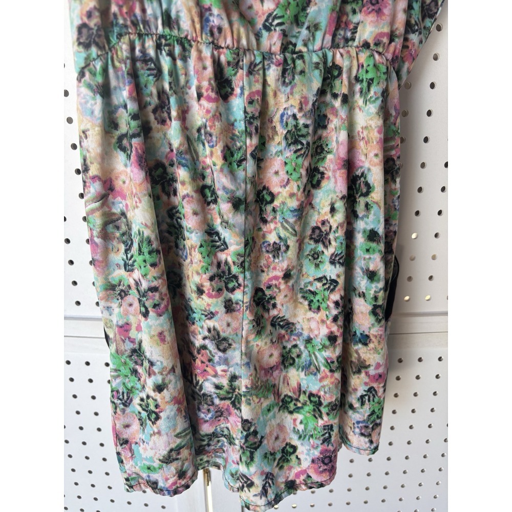 Fire Los Angeles Women's‎ Small Colorful Romper Shortall V-Neck Tank Cute - Picture 11 of 11